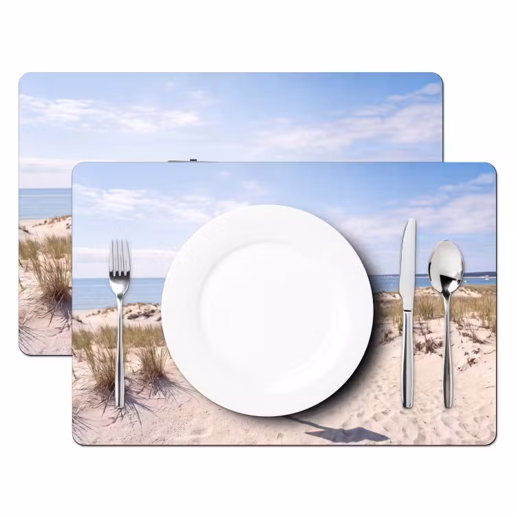 Duin - Bord - Kust - Landschap - Rood Placemat vinyl groot -zzsfeer2_Kitchenyeah-website