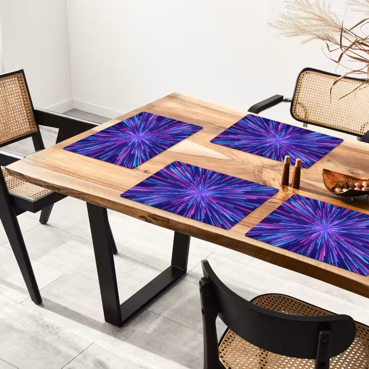 Dynamisch - Ruimte - Kleurrijk Placemat vinyl groot -zzsfeer4_Kitchenyeah-website