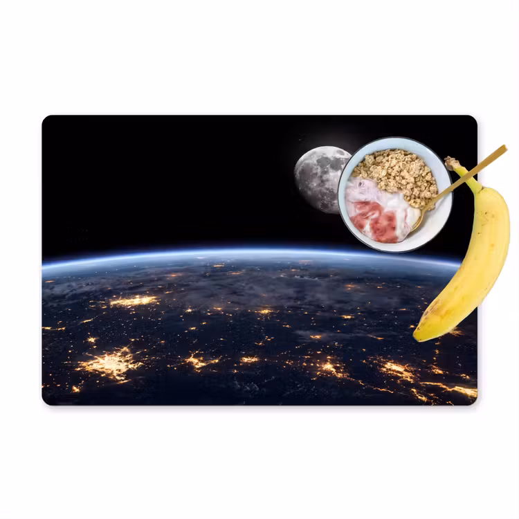 Placemat - 6 pieces - Earth - Night - Space - Aarde - Nacht - Ruimte Placemat vinyl groot