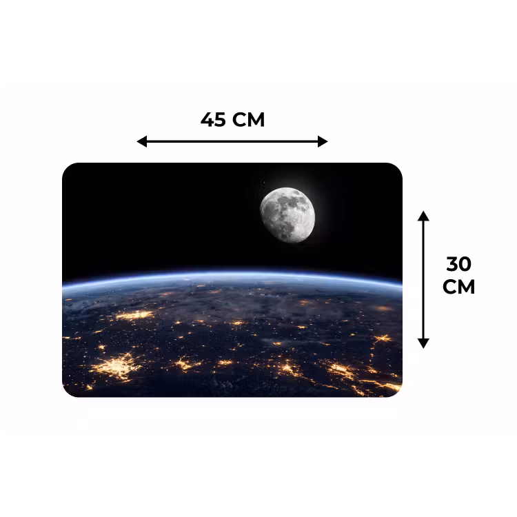 Placemat - 6 pieces - Earth - Night - Space - Aarde - Nacht - Ruimte Placemat vinyl groot