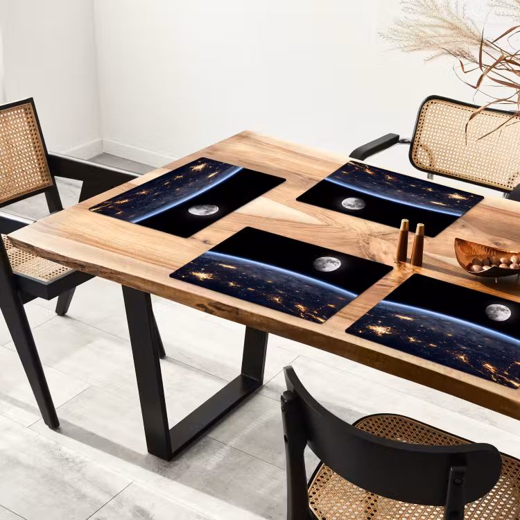 Placemat - 6 pieces - Earth - Night - Space - Aarde - Nacht - Ruimte Placemat vinyl groot