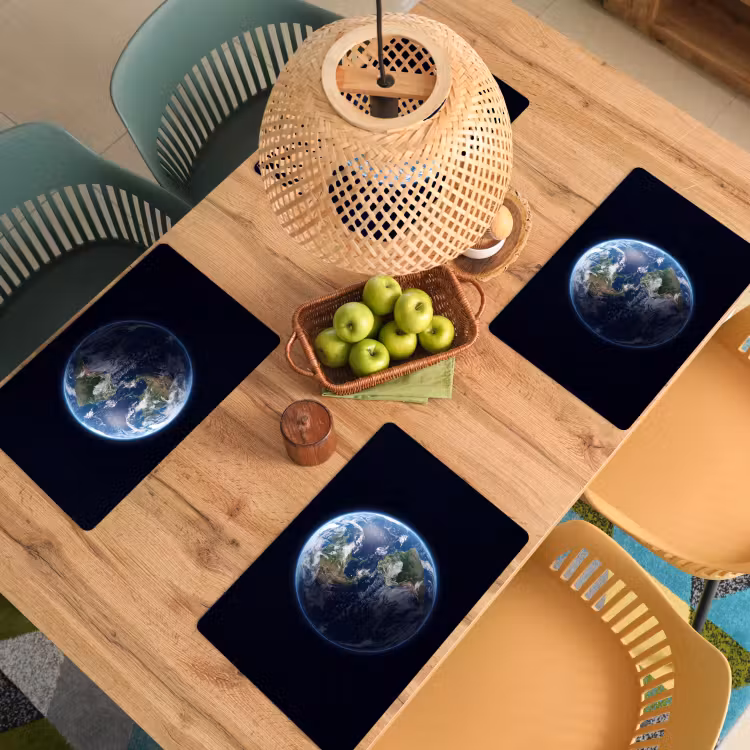 Placemat - 6 pieces - Earth - Space - Cosmos - Aarde - Ruimte - Kosmos Placemat vinyl groot