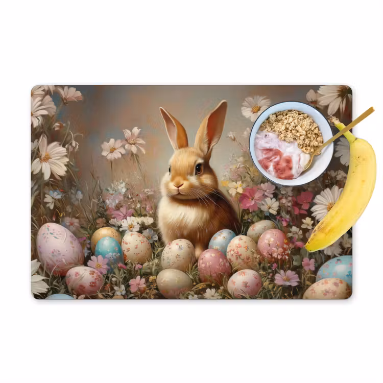 Paashaas - Lente - Paaseieren Placemat vinyl groot -zzzproduct_Kitchenyeah-website
