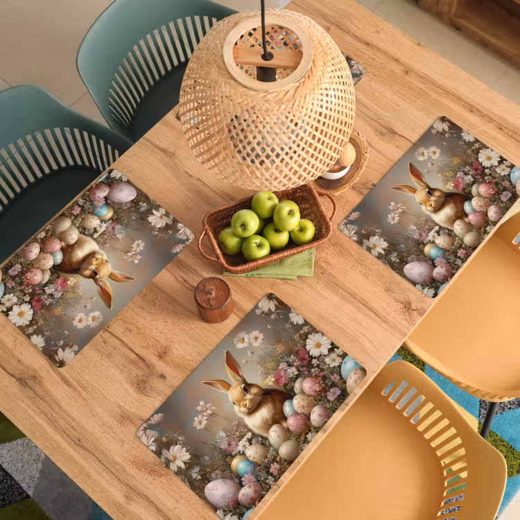 Paashaas - Lente - Paaseieren Placemat vinyl groot -zzsfeer5_Kitchenyeah-website