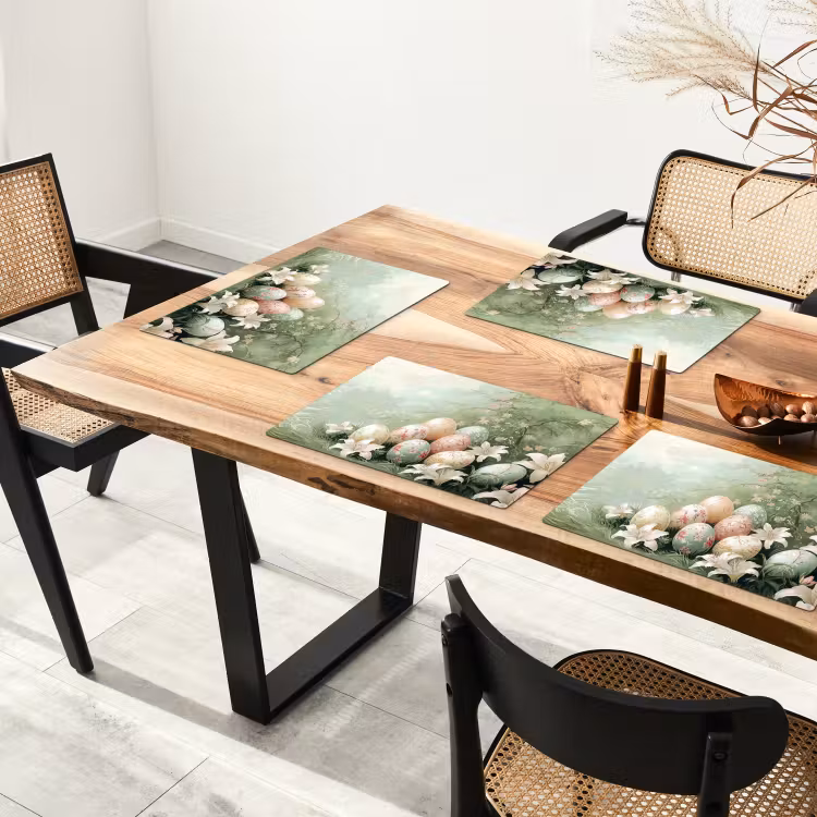 Paaseieren - Pasteltinten - Bloemen Placemat vinyl groot -zzsfeer4_Kitchenyeah-website