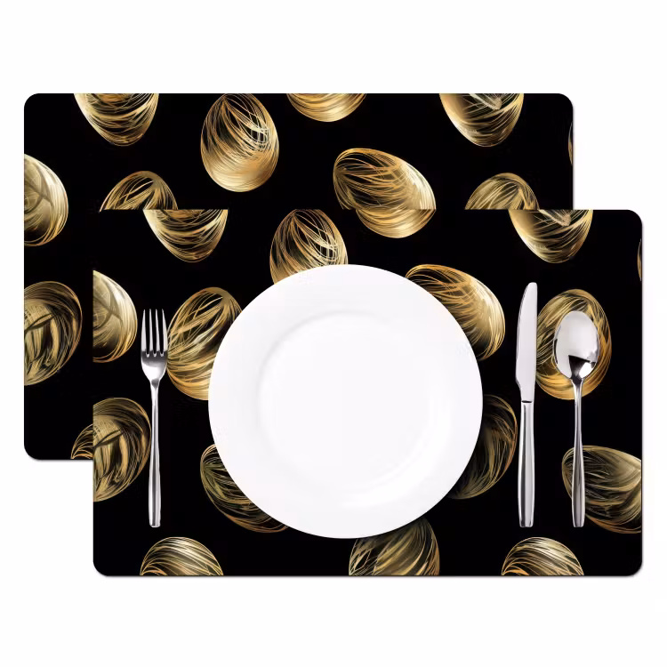 Eieren - Goud - Patroon Placemat vinyl groot -zzsfeer2_Kitchenyeah-website