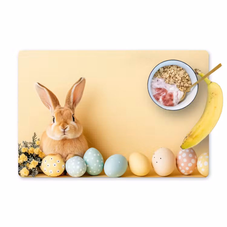 Eieren - Konijn - Pasteltinten Placemat vinyl groot -zzzproduct_Kitchenyeah-website