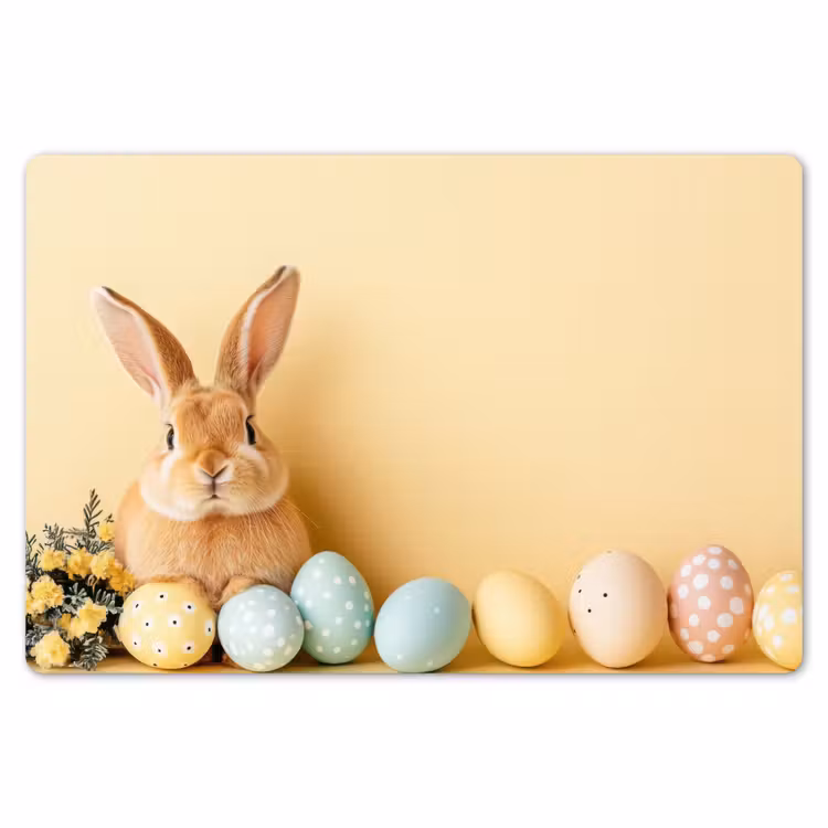 Eieren - Konijn - Pasteltinten Placemat vinyl groot -zzsfeer1_Kitchenyeah-website