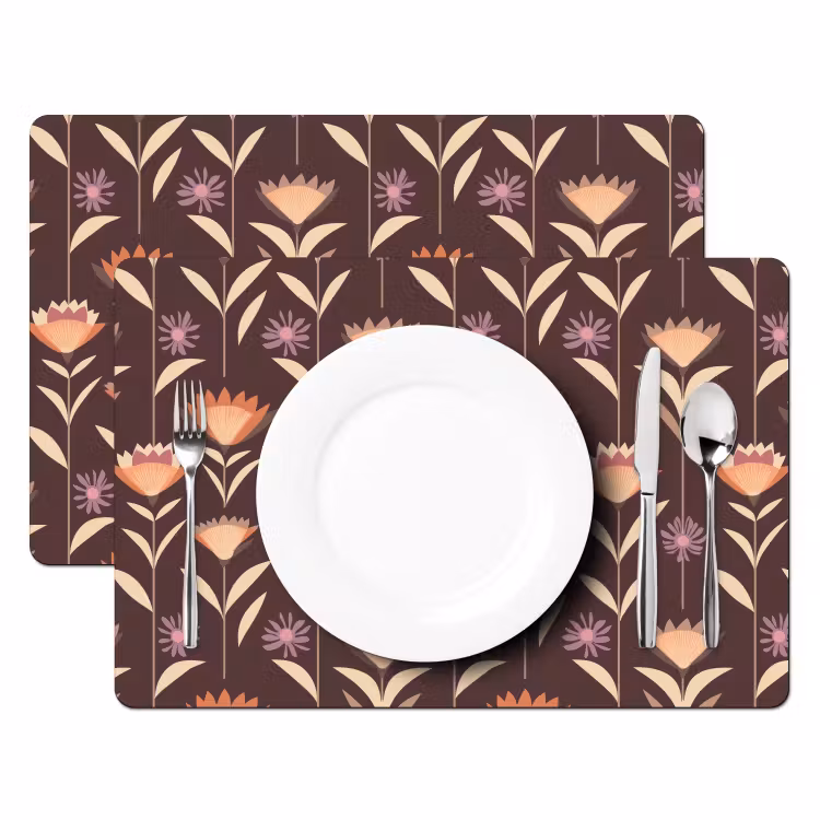 Elegant - Retro - Bruin Placemat vinyl groot 368 -zzsfeer2_Kitchenyeah-website