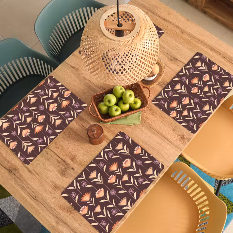 Elegant - Retro - Bruin Placemat vinyl groot 368 -zzsfeer5_Kitchenyeah-website