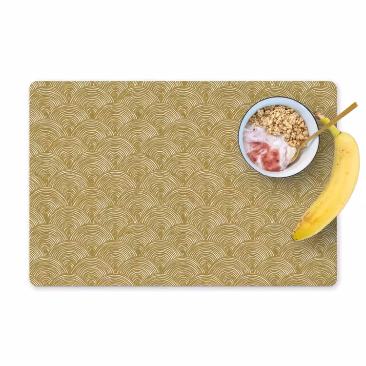 Waaier - Geometrisch - Groen Placemat vinyl groot 368 -zzzproduct_Kitchenyeah-website