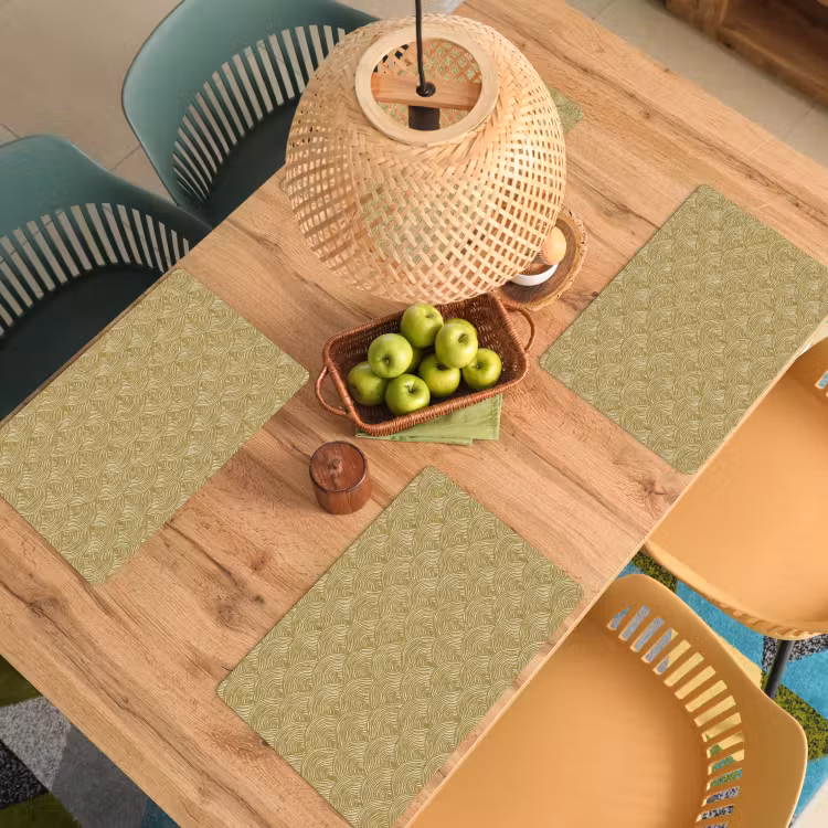 Waaier - Geometrisch - Groen Placemat vinyl groot 368 -zzsfeer5_Kitchenyeah-website