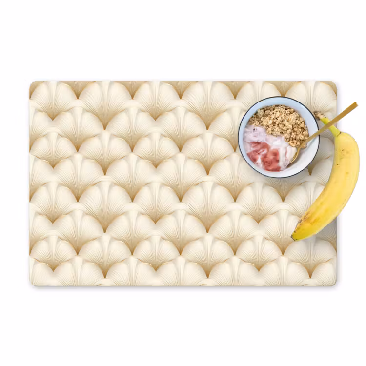 Waaier - Motief - Goud Placemat vinyl groot 368 -zzzproduct_Kitchenyeah-website