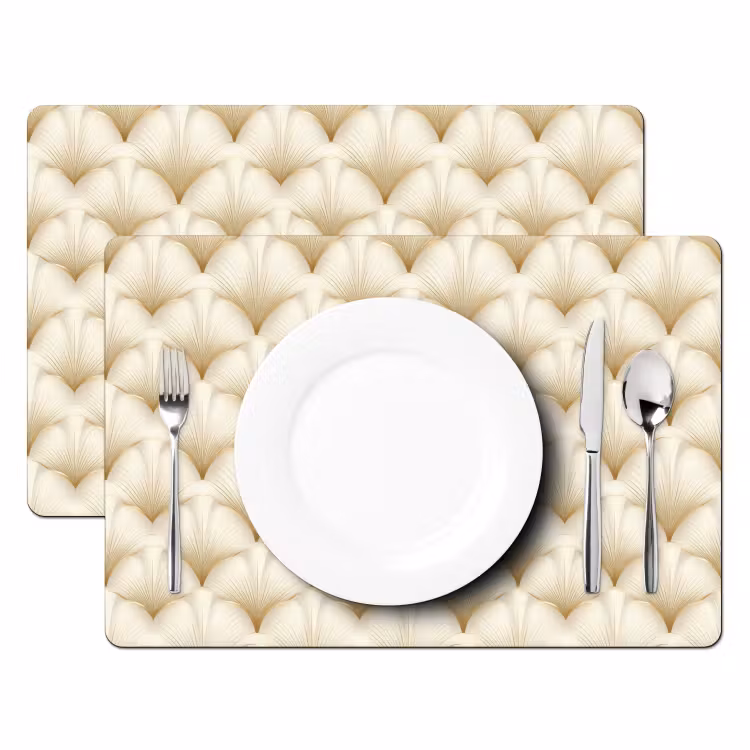 Waaier - Motief - Goud Placemat vinyl groot 368 -zzsfeer2_Kitchenyeah-website