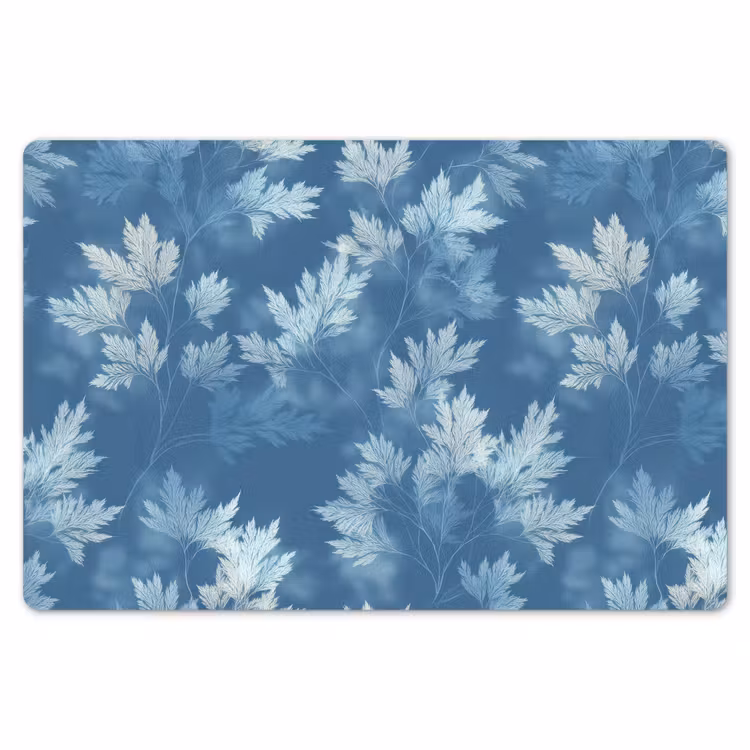 Varen - Botanisch - Patroon - Grijsblauw Placemat vinyl groot 368 -zzsfeer1_Kitchenyeah-website