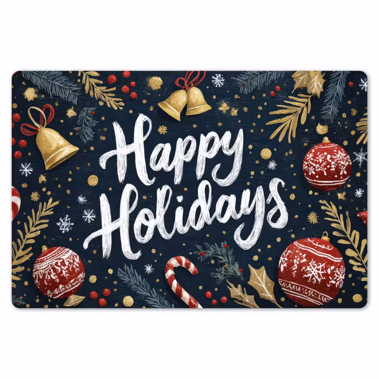 Feestelijk - Kerstgroet - Kleurrijk Placemat vinyl groot -zzsfeer1_Kitchenyeah-website