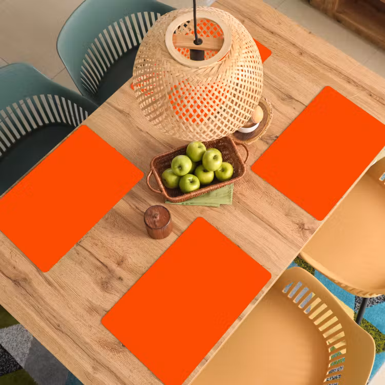 Fiery  - Tangerine - Oranje Placemat vinyl groot 368 -zzsfeer5_Kitchenyeah-website