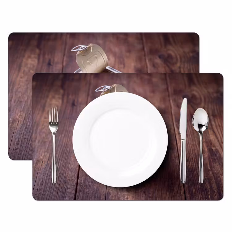 Placemat - 6 pieces - Fish - Cans - Kitchen - Vis - Blikjes - Keuken Placemat vinyl groot
