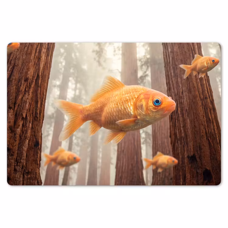 Placemat - 6 pieces - Fish - Forest - Fantasy - Vis - Bos - Fantasie Placemat vinyl groot