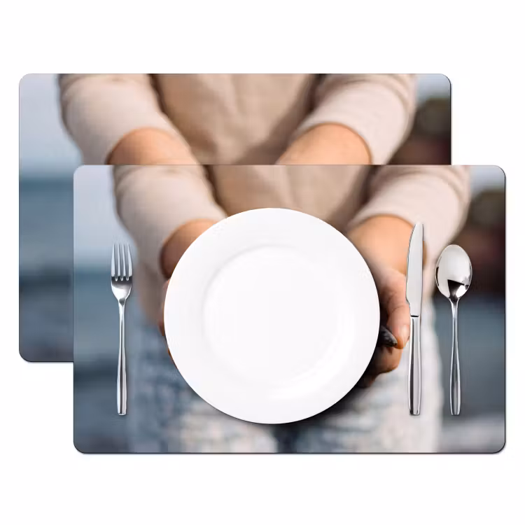 Placemat - 6 pieces - Fish - Hands - Nature - Vis - Handen - Natuur Placemat vinyl groot