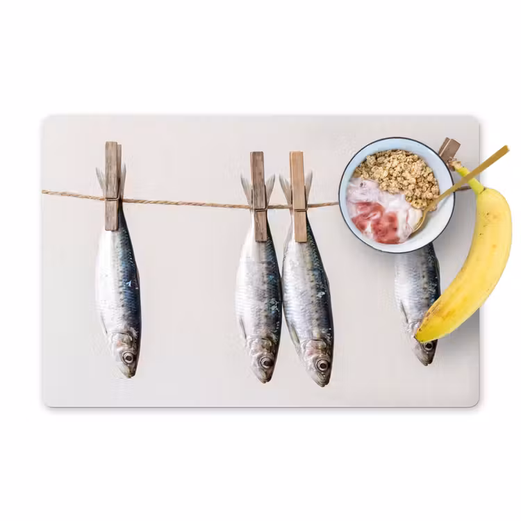 Placemat - 6 pieces - Fish - Hanging - Food - Vis - Hangend - Eten Placemat vinyl groot