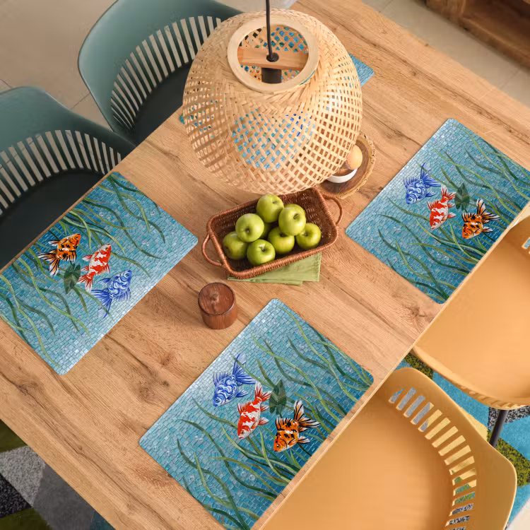 Vis - Mozaïek - Onderwater - Kleurrijk - Dieren Placemat vinyl groot -zzsfeer5_Kitchenyeah-website