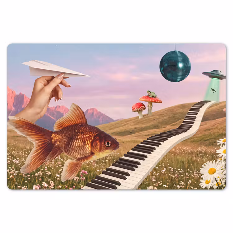 Placemat - 6 pieces - Fish - Nature - Abstract - Vis - Natuur - Abstract Placemat vinyl groot
