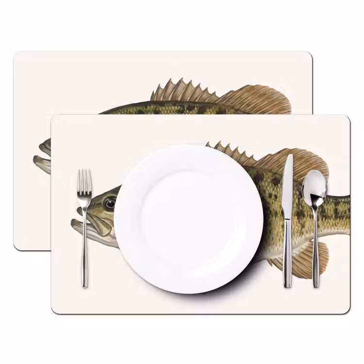Vissen - Natuur - Vintage Placemat vinyl groot -zzsfeer2_Kitchenyeah-website