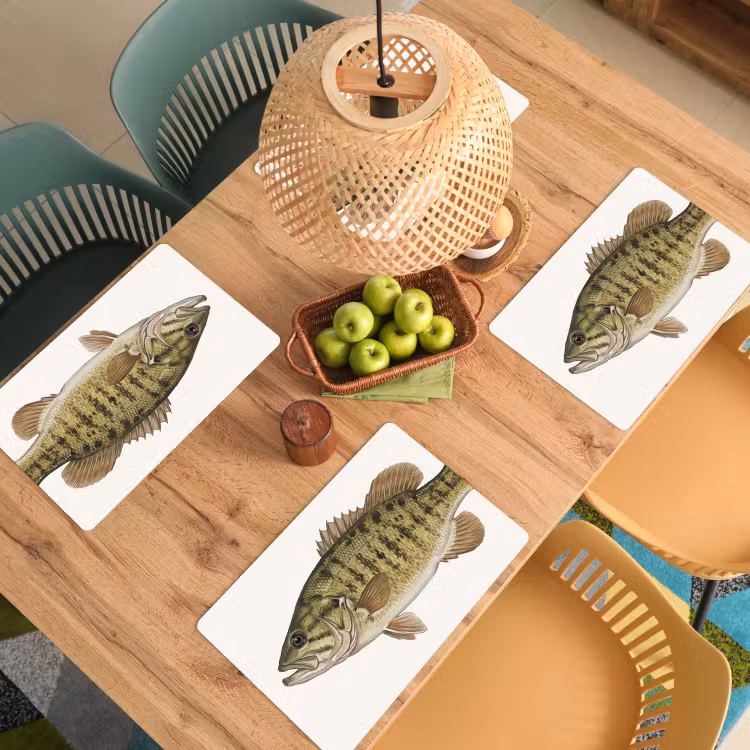 Vissen - Natuur - Vintage Placemat vinyl groot -zzsfeer5_Kitchenyeah-website