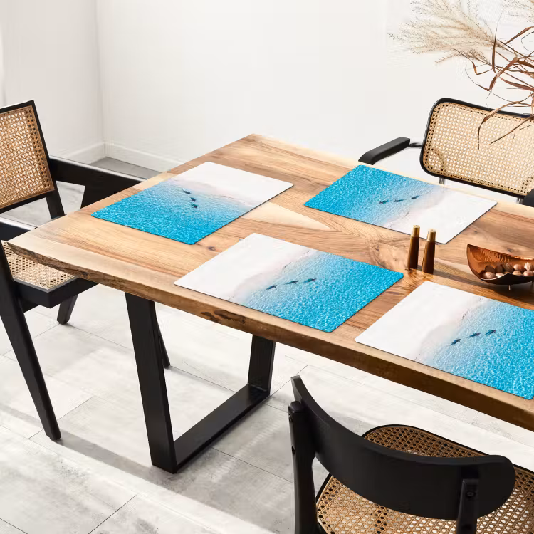 Vis - Oceaan - Strand - Turquoise - Natuur Placemat vinyl groot -zzsfeer4_Kitchenyeah-website
