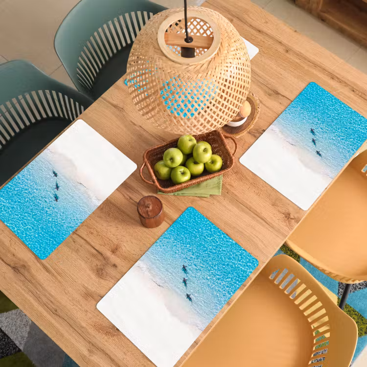 Vis - Oceaan - Strand - Turquoise - Natuur Placemat vinyl groot -zzsfeer5_Kitchenyeah-website