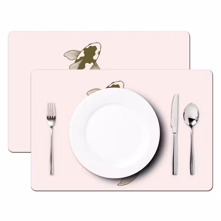 Vis - Zwemmend - Groen - Abstract - Dieren Placemat vinyl groot -zzsfeer2_Kitchenyeah-website