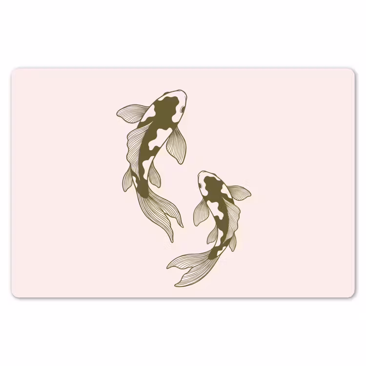 Vis - Zwemmend - Groen - Abstract - Dieren Placemat vinyl groot -zzsfeer1_Kitchenyeah-website