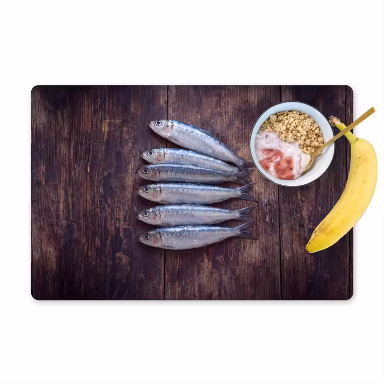 Placemat - 6 pieces - Fish - Wood - Food - Vis - Hout - Eten Placemat vinyl groot