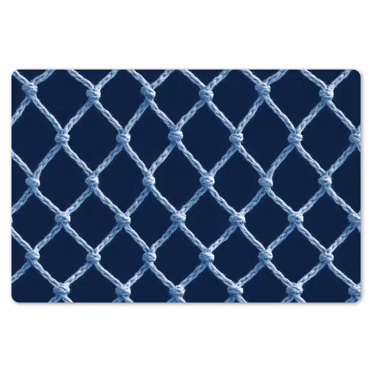 Visnet - Touw - Patroon - Marineblauw Placemat vinyl groot 368 -zzsfeer1_Kitchenyeah-website