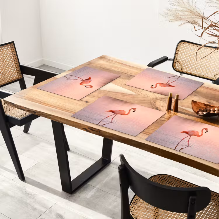 Flamingo - Water - Roze Placemat vinyl groot -zzsfeer4_Kitchenyeah-website