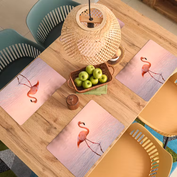 Flamingo - Water - Roze Placemat vinyl groot -zzsfeer5_Kitchenyeah-website