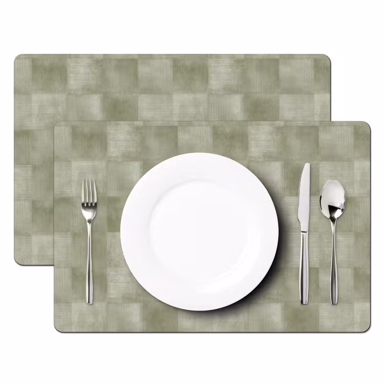 Vlakken - Rustiek - Groen Placemat vinyl groot 368 -zzsfeer2_Kitchenyeah-website
