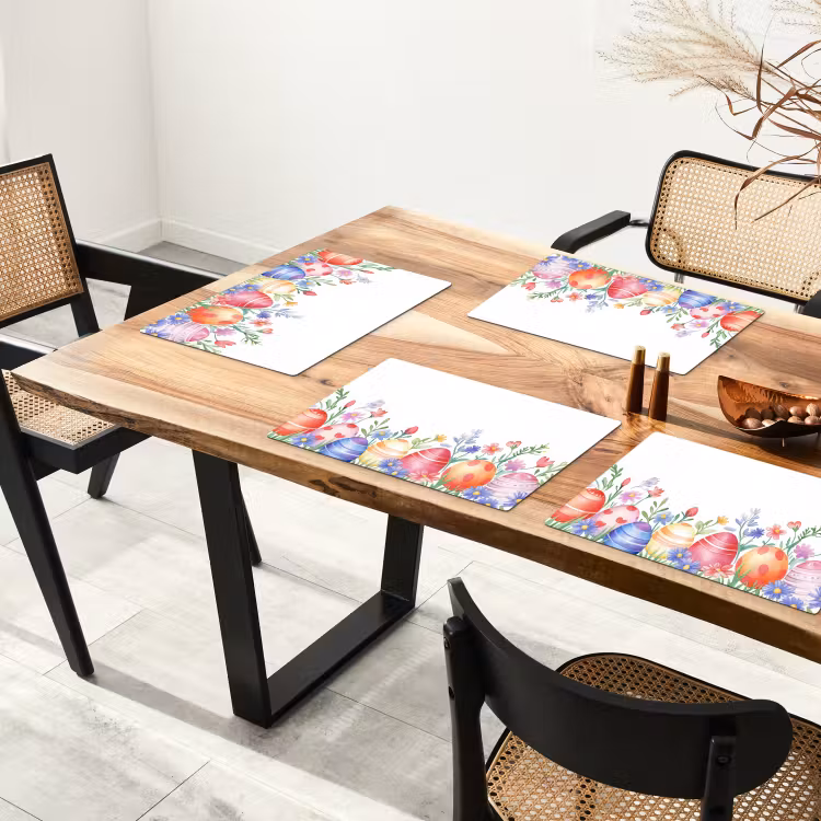 Bloementuin - Kleurrijk - Eieren Placemat vinyl groot -zzsfeer4_Kitchenyeah-website