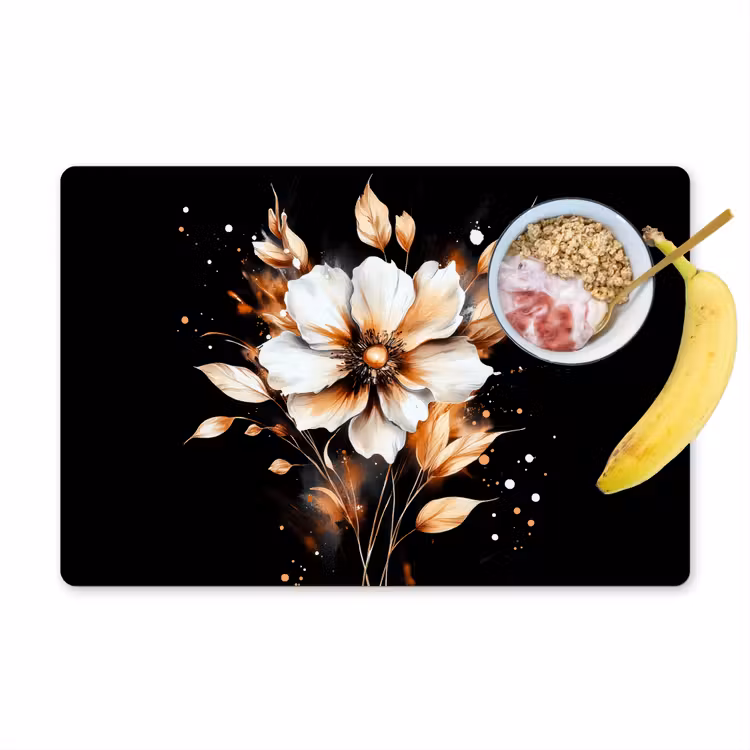 Bloem - Verf - Goud - Graffiti - Modern Placemat vinyl groot -zzzproduct_Kitchenyeah-website