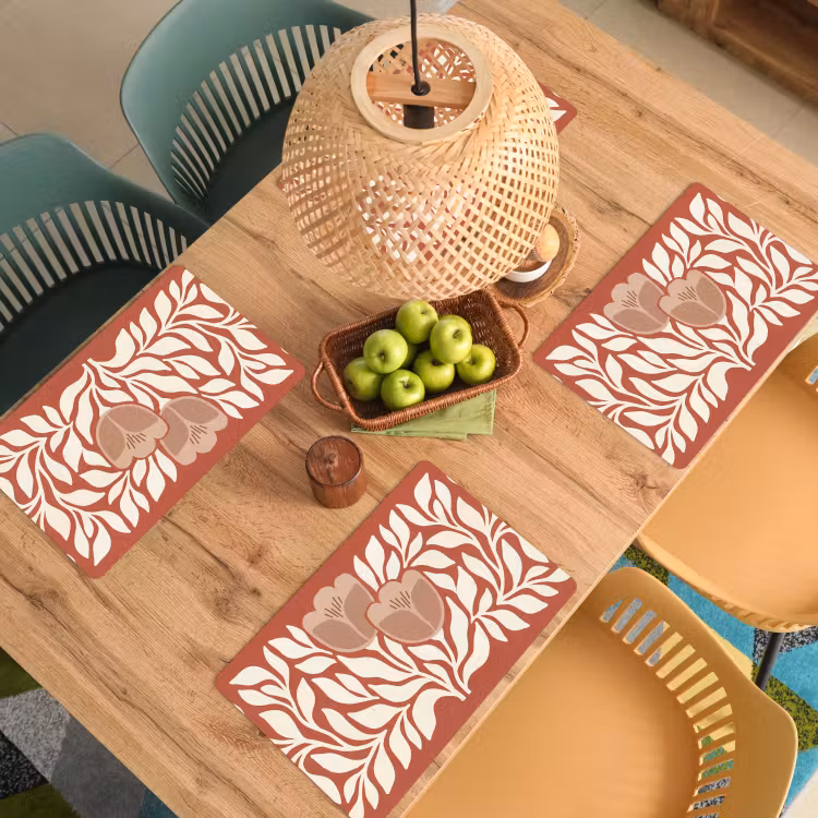 Bloemen - Abstract - Modern - Beige - Natuur Placemat vinyl groot -zzsfeer5_Kitchenyeah-website