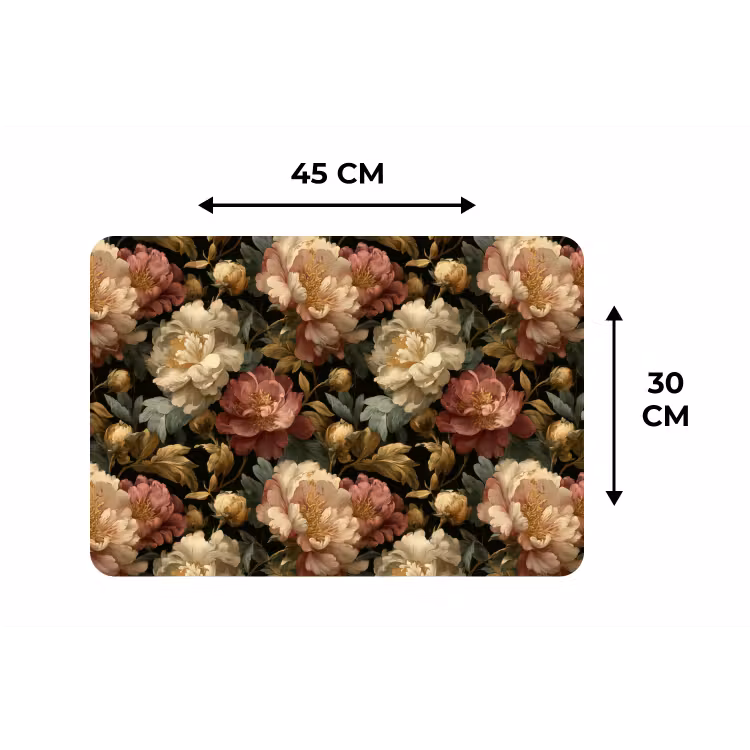 Bloemen - Barok - Patroon - Roze - Crème Placemat vinyl groot 368 -specs
