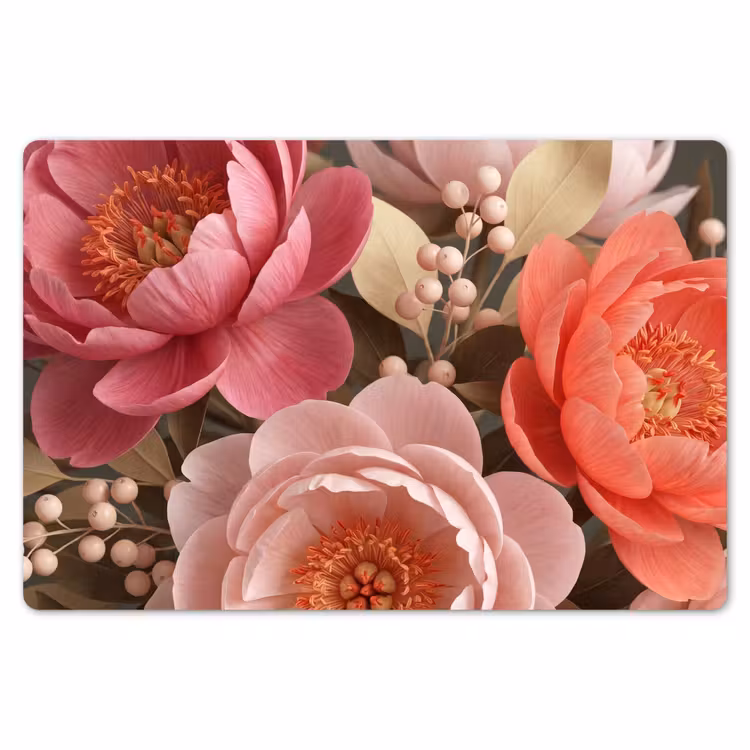 Bloemen - Bloesem - Zacht - Koraal - Decoratie Placemat vinyl groot -zzsfeer1_Kitchenyeah-website