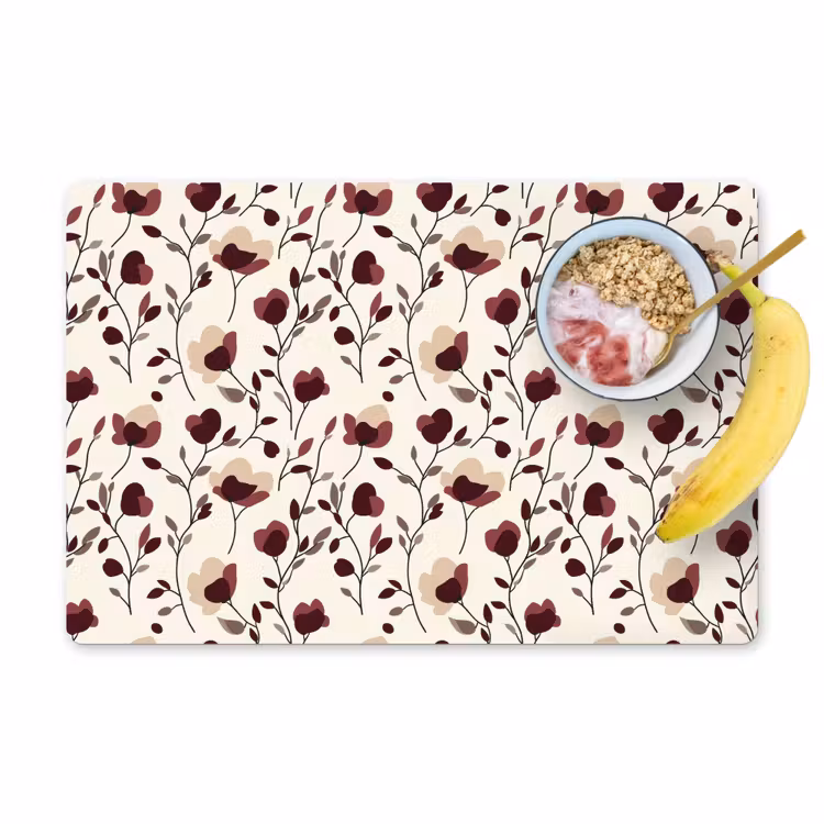 Bloemen - Botanisch - Bordeaux Placemat vinyl groot 368 -zzzproduct_Kitchenyeah-website