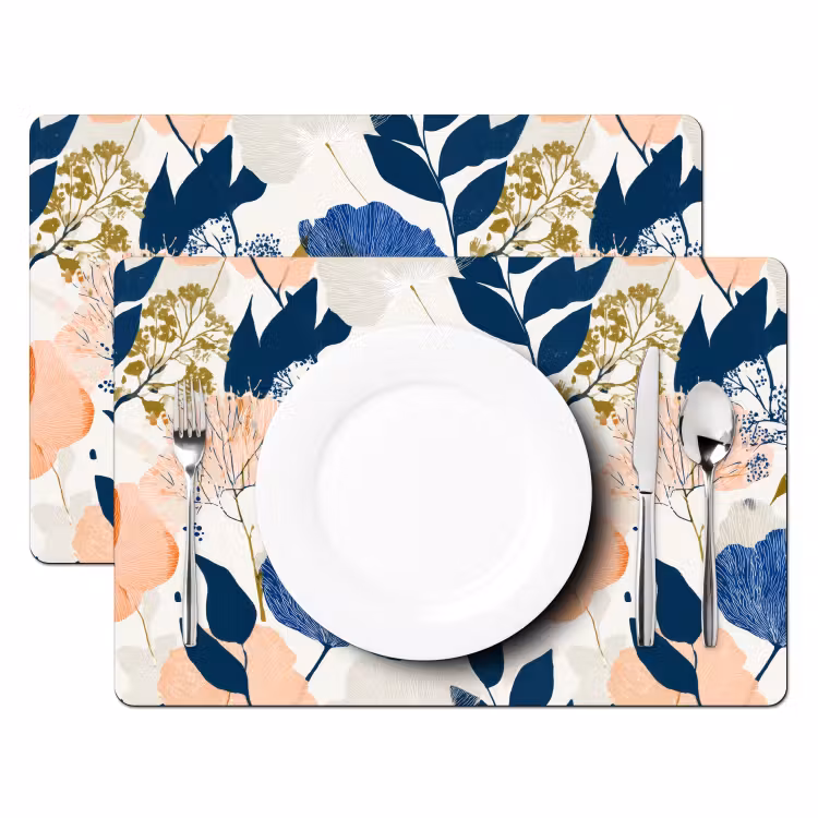 Bloemen - Botanisch - Kleurrijk Placemat vinyl groot 368 -zzsfeer2_Kitchenyeah-website
