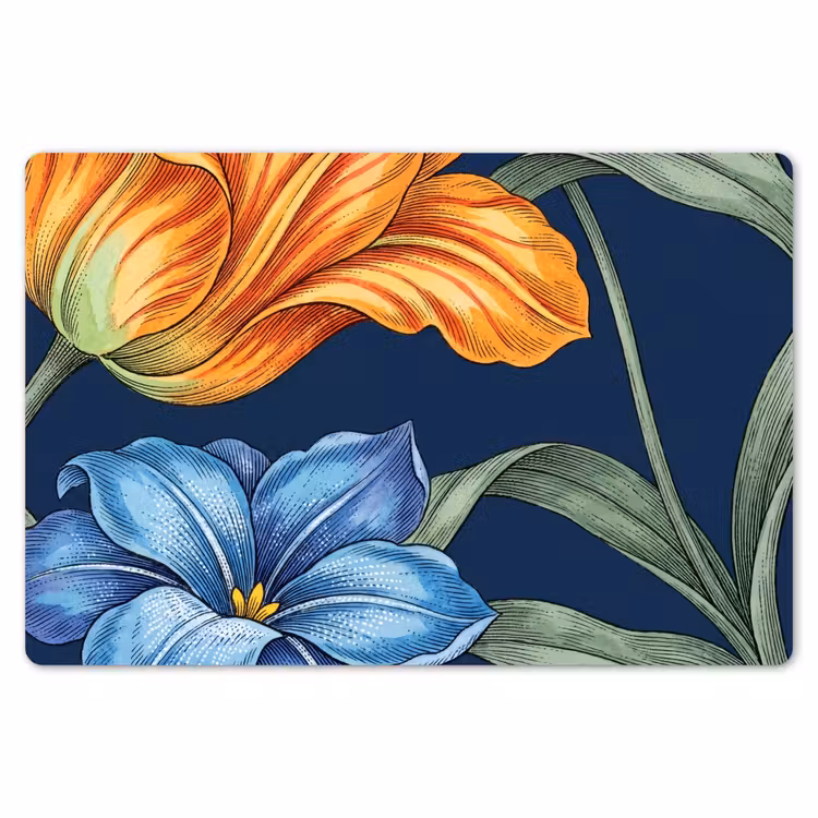 Placemat - 6 pieces - Flowers - Botanical - Pattern - Bloemen - Botanisch - Patroon Placemat vinyl groot