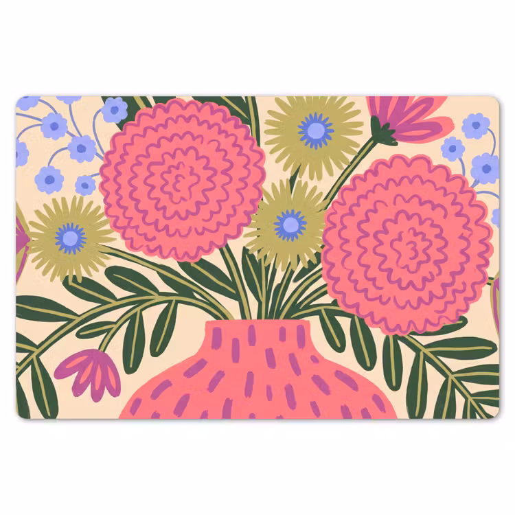 Bloemen - Boeket - Natuur - Abstract - Roze Placemat vinyl groot -zzsfeer1_Kitchenyeah-website