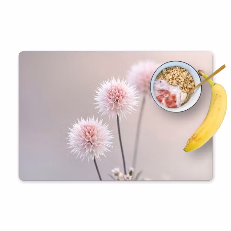 Bloemen - Bollen - Roze Placemat vinyl groot -zzzproduct_Kitchenyeah-website