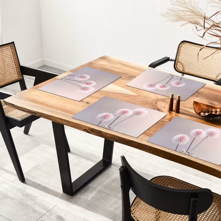 Bloemen - Bollen - Roze Placemat vinyl groot -zzsfeer4_Kitchenyeah-website