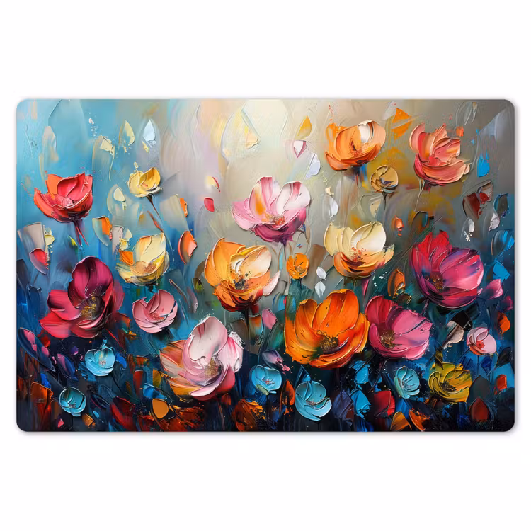 Bloemen - Kleurrijk - Abstract - Verf - Natuur Placemat vinyl groot -zzsfeer1_Kitchenyeah-website